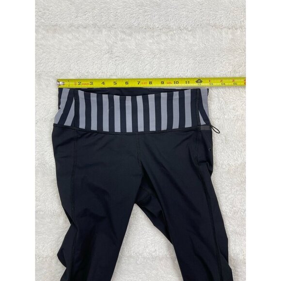 Lululemon Water Bound Capri Leggings 4 Black Black Stripe Waistband - Picture 7 of 9